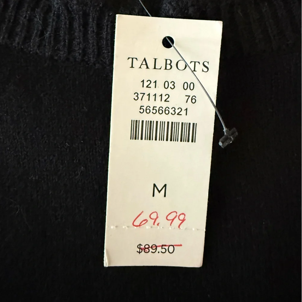 Talbots black sweater, NWT - Picture 6 of 8